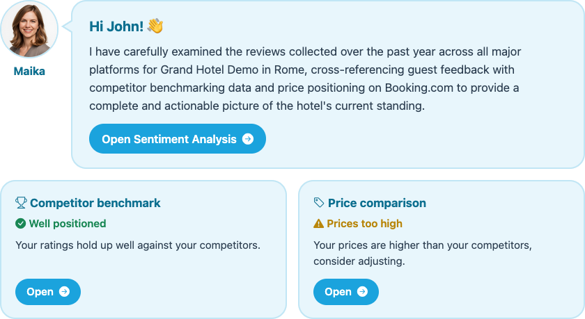 Maika, AboutMyHotel's Reputation & Market Intelligence Advisor